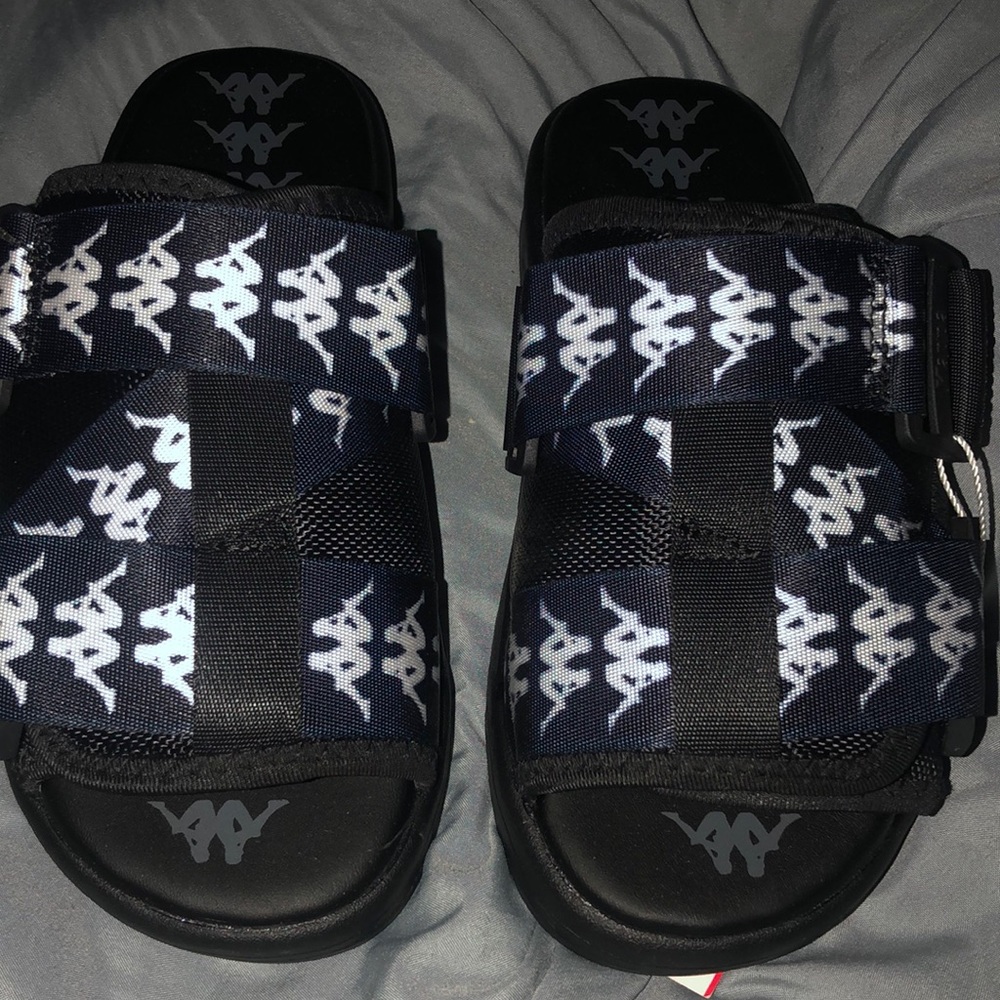 Sandals are new .Just the show box is damage..